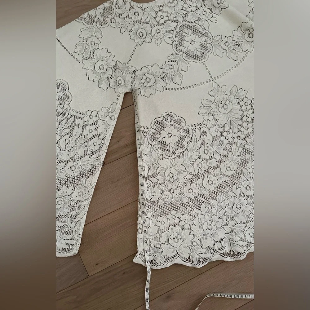 Vintage 60’s 70’s crochet lace boho bell sleeve dress - Picture 10 of 16